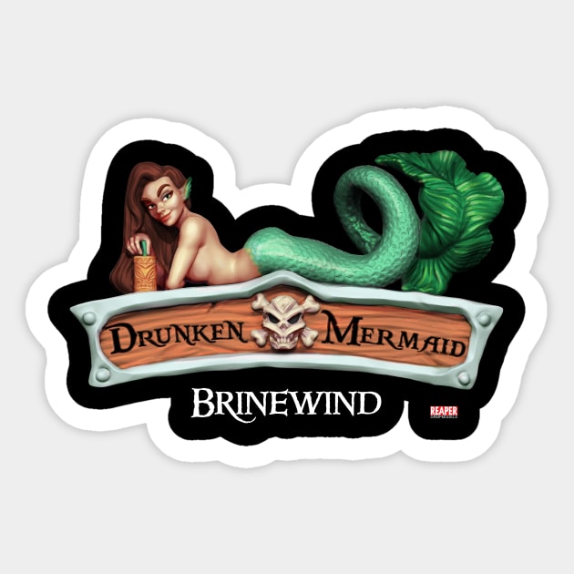 ReaperCon 2020 - Drunken Mermaid 2 Shirt Sticker by ReaperMini